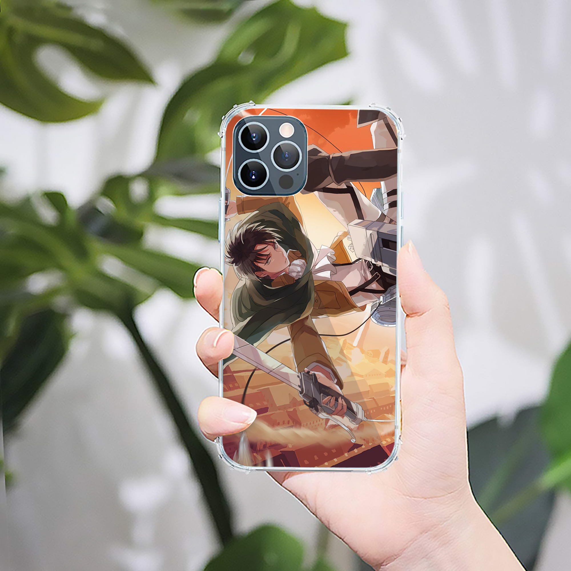 （画像用） 進撃の巨人 Attack on Titan 【iPhone 12シリーズ対応】透明スマホケース（クリアソフトケース）